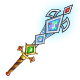 This over-sized, yet lightweight treasure is a delicate looking sword that seems to be powered by light and jewels suspended within!